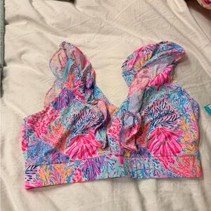 Lilly Pulitzer Colorful Ruffled Crop Top